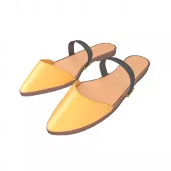 Pointed Flat Shoes v1 001 Low-poly 3D model