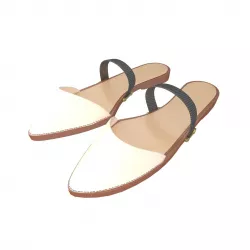 Pointed Flat Shoes v1 004 Low-poly 3D model