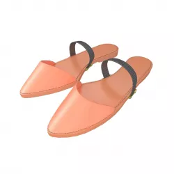 Pointed Flat Shoes v1 005 Low-poly 3D model