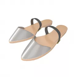 Pointed Flat Shoes v1 006 Low-poly 3D model