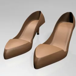 Pointed-Toe Stiletto Sandals 01 3D model