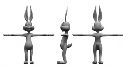 rabbit cartoon 3d model 3D model