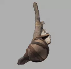 REALISTIC PRIMITIVE  AXE Low-poly 3D model