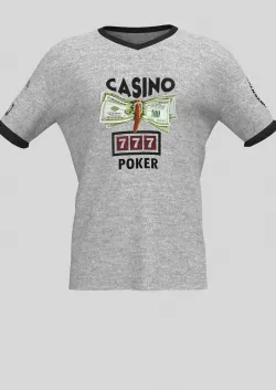 Red And Greay T-Shirt With Fancy Mony Logo  3D model