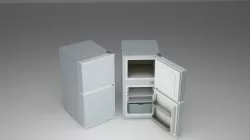 refrigerator 3d model Low-poly 3D model