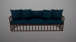 Robert Plum Bella sofa Baja Navy Fabric 3D model