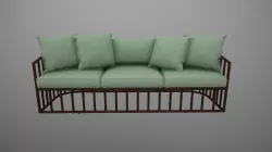 Robert Plum Bella sofa Baja Seaglass Fabric 3D model