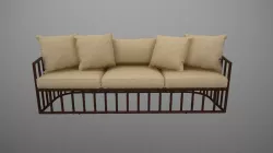 Robert Plum Bella sofa Barton Ivory Fabric 3D model
