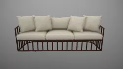 Robert Plum Bella sofa Breton Linen Fabric 3D model