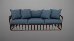 Robert Plum Bella sofa Devon Denim Fabric 3D model