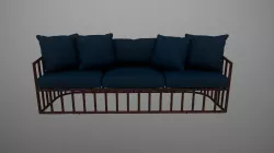 Robert Plum Bella sofa Hibbert Indigo Fabric 3D model