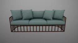 Robert Plum Bella sofa Ramona Slate Fabric 3D model