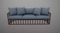 Robert Plum Bella sofa Sylvie Ash Fabric 3D model