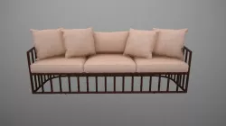Robert Plum Bella sofa Sylvie Blush Fabric 3D model