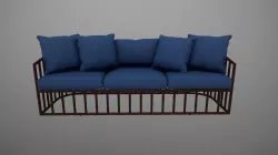 Robert Plum Bella sofa Sylvie Cobalt Fabric 3D model