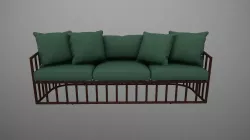 Robert Plum Bella sofa Sylvie Emerald Fabric 3D model