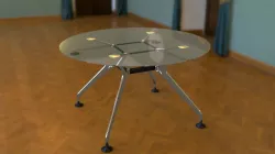 Rounded glass table 3D model