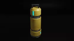 sci fi atomic battery Low-poly 3D model