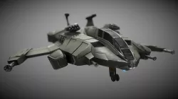 Sci-fi Futuristic Heavy Assault Fighter Low-poly 3D model