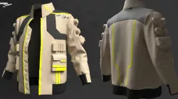 Sci-Fi Male Jacket - 54 Marvelous Designer and Clo3D 3D model