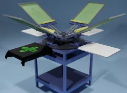 Screen print carousel 3D model
