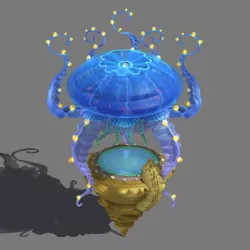 Seabed animal - big jellyfish 3D model