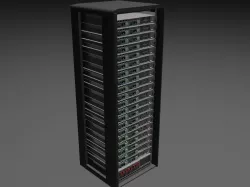 Server Rack - Plain Storage Low-poly 3D model
