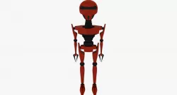 Simple Robot Low-poly 3D model