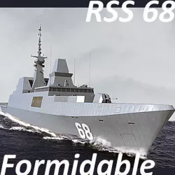 Singapore Navy RSS-68 Formidable Class Frigate Max 3D model