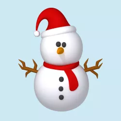 Snowman Cartoon 3D model