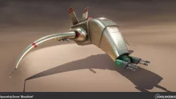 Spaceship Drone Bloodbird Low-poly 3D model