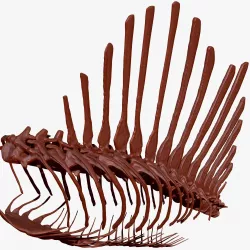 Spinosaurus Spine Ribs Skeletons Set 3D model