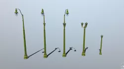 street Lights Stylized 3D model