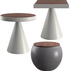 Table Meridiani Cone and Bongo Open Air by Andrea Parisio 3D model