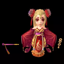 The characters of the game - the hotel owner 3D model