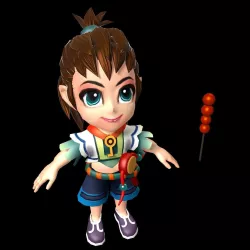 The characters of the game - the little boy 3D model