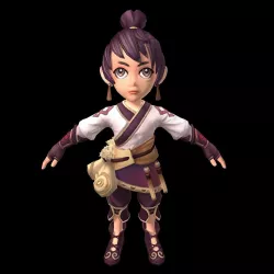 The characters of the game - the servant 3D model