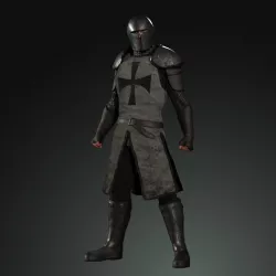 The Guardian Fantasy Armor Low-poly 3D model Low-poly 3D model