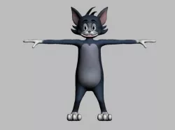 tom cat Low-poly 3D model