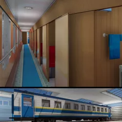 Train Passenger Low-poly 3D model