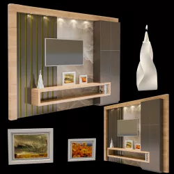 tv wall 3D model