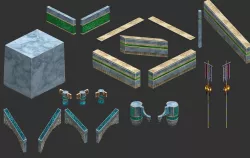 ual days outside the hall - platform accessories 3D model