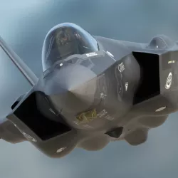 US Air Force F-35 AF-10 Lightning II with pilot 3D model