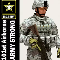 US Army 101st Airborne Division Captain MAX 3D model