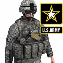 US Army Infantry with IOTV armor 3D model