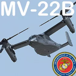 US Marine Corps MV-22B Osprey MAX 3DS 3D model