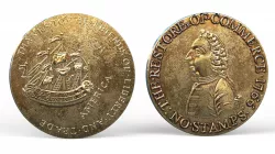USA Halfpenny William Pitt tokens 1766 coin 3D model