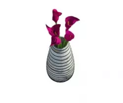 vase 3 flowers 3D model