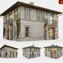 Vintage cottage in Provence style 3D model