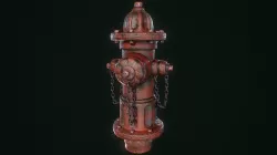 Vintage Fire Hydrant Low-poly 3D model